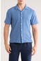Textured Short Sleeve Button-Up Shirt