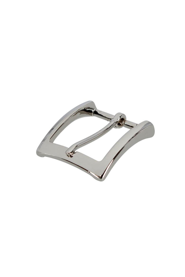 35mm Solid Brass Vaulted Italian Square Harness and Belt Buckle, Alternate, color, Shiny Nickel