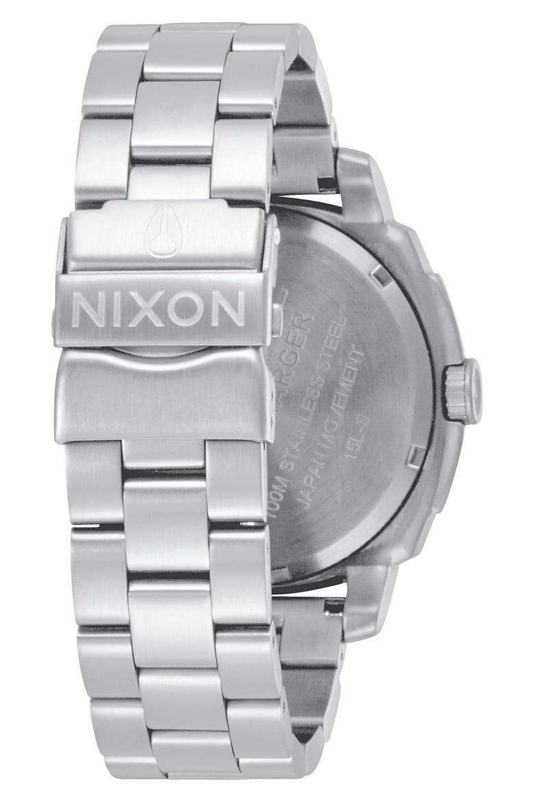 Charger Bracelet Watch, 42mm, Alternate, color, SILVER/ BLACK/ SILVER