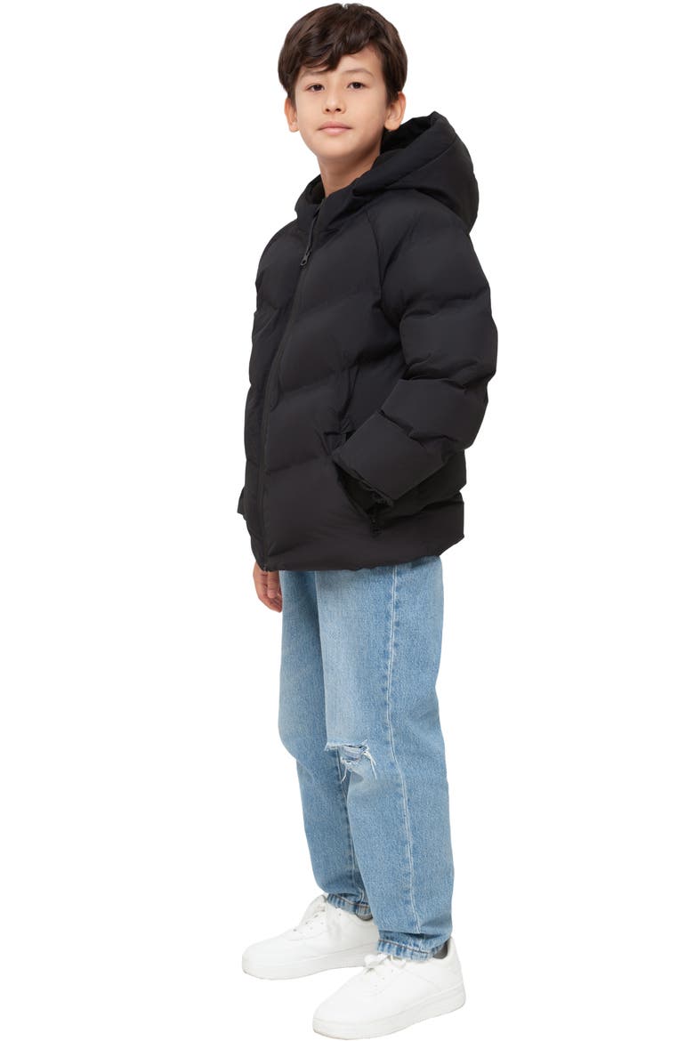Kids' Seamless Puffer Jacket, Alternate, color, Black