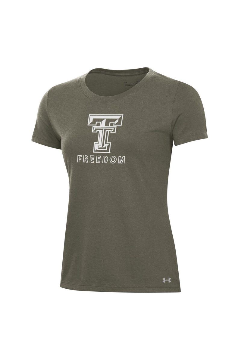 Under Armour Women's Under Armour Olive Texas Tech Red Raiders Freedom Performance T-Shirt, Alternate, color, 