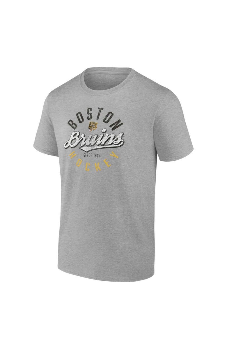 FANATICS Men's Fanatics Gray Boston Bruins Emblem T-Shirt, Alternate, color, Gray