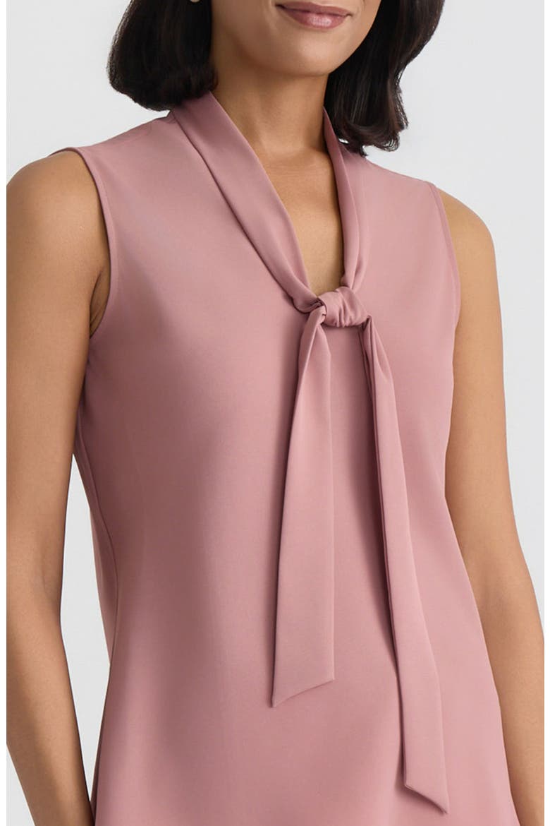 Sleeveless Tie Front Top, Alternate, color, TEAROSE