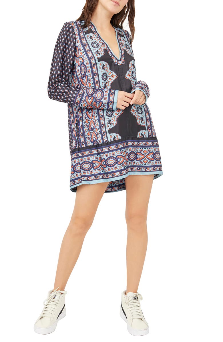 Free People Meadow Mod Long Sleeve Minidress, Main, color, 