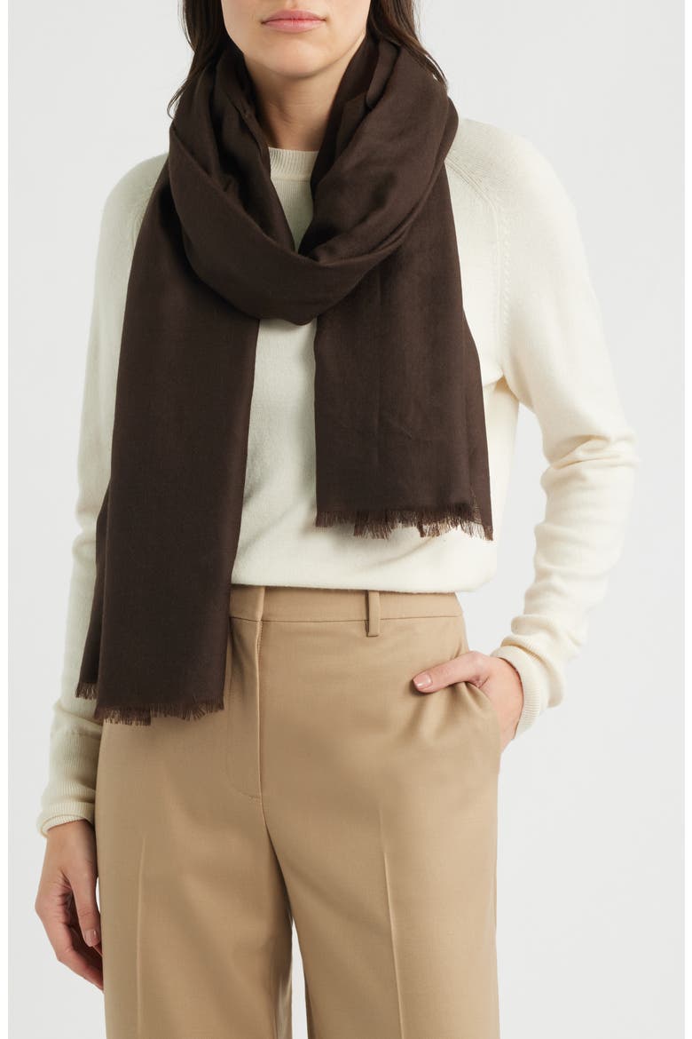 Cashmere Fringe Cashmere, Main, color, CINDERWOOD