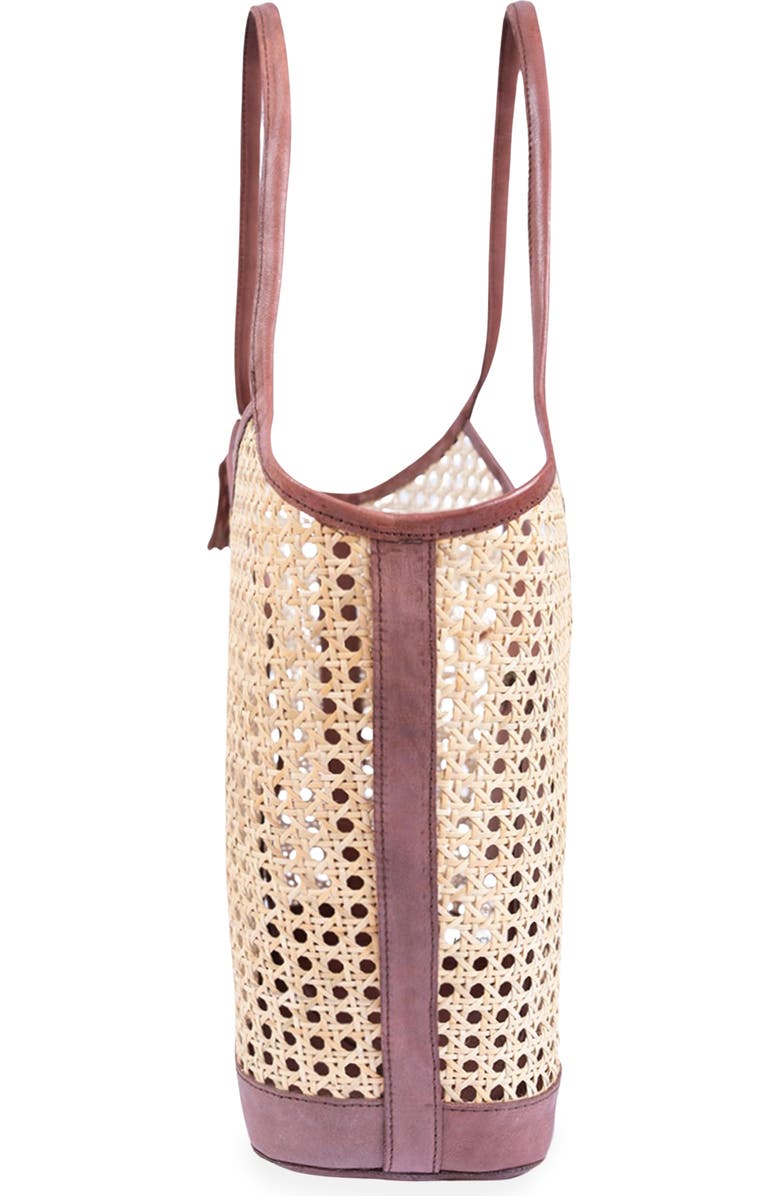 Jelavu Ophelia Handwoven Cane Tote Bag, Alternate, color, Chocolate