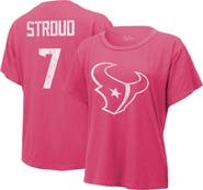 Majestic Threads Women's Majestic Threads C.J. Stroud Pink Houston Texans Name & Number T-Shirt