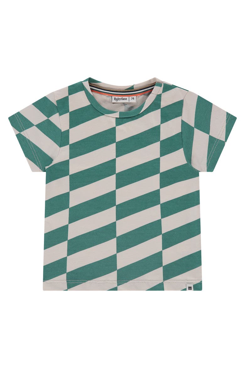 Asymmetrical Print Short Sleeve T-Shirt, Main, color, Green