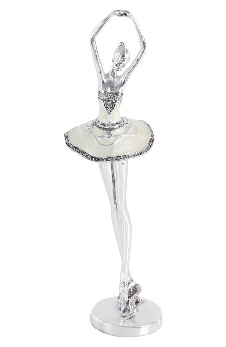 VIVIAN LUNE HOME Silvertone Polystone Glam Dancer Sculpture - Set of 3, Alternate, color, 