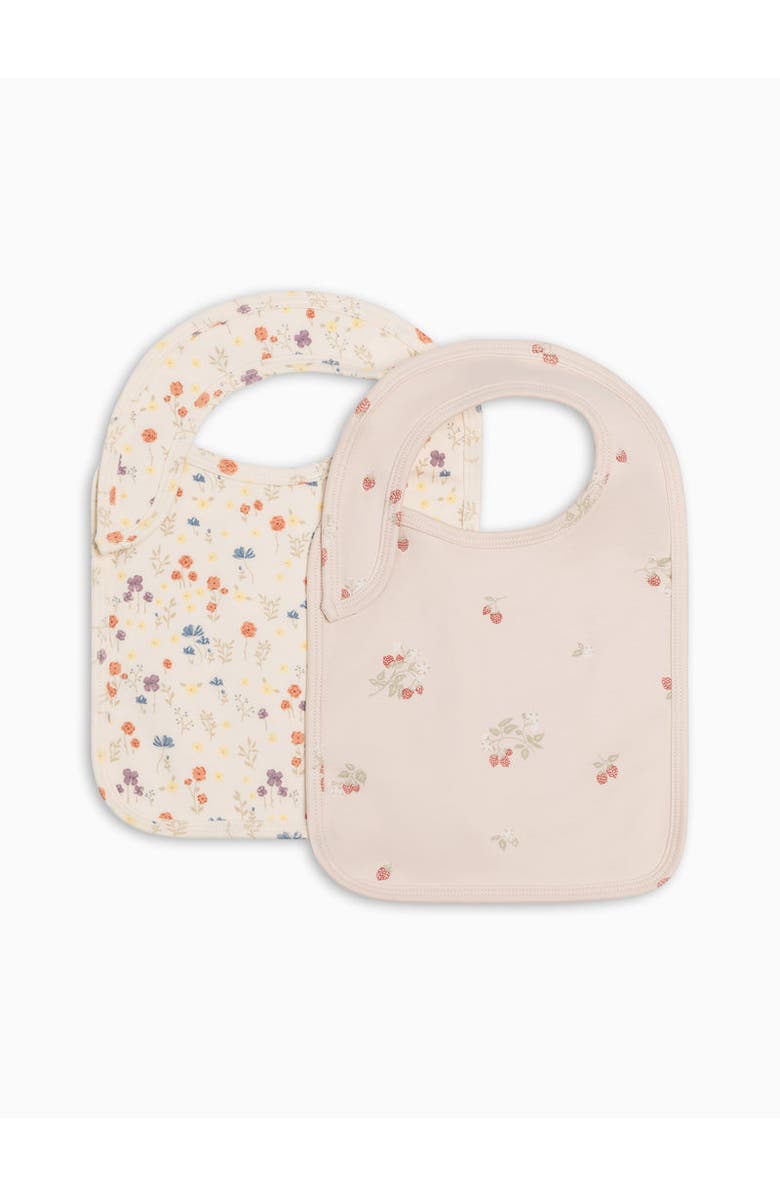 Colored Organics Organic 2-Pack Bibs, Main, color, Margot Floral + Raspberries