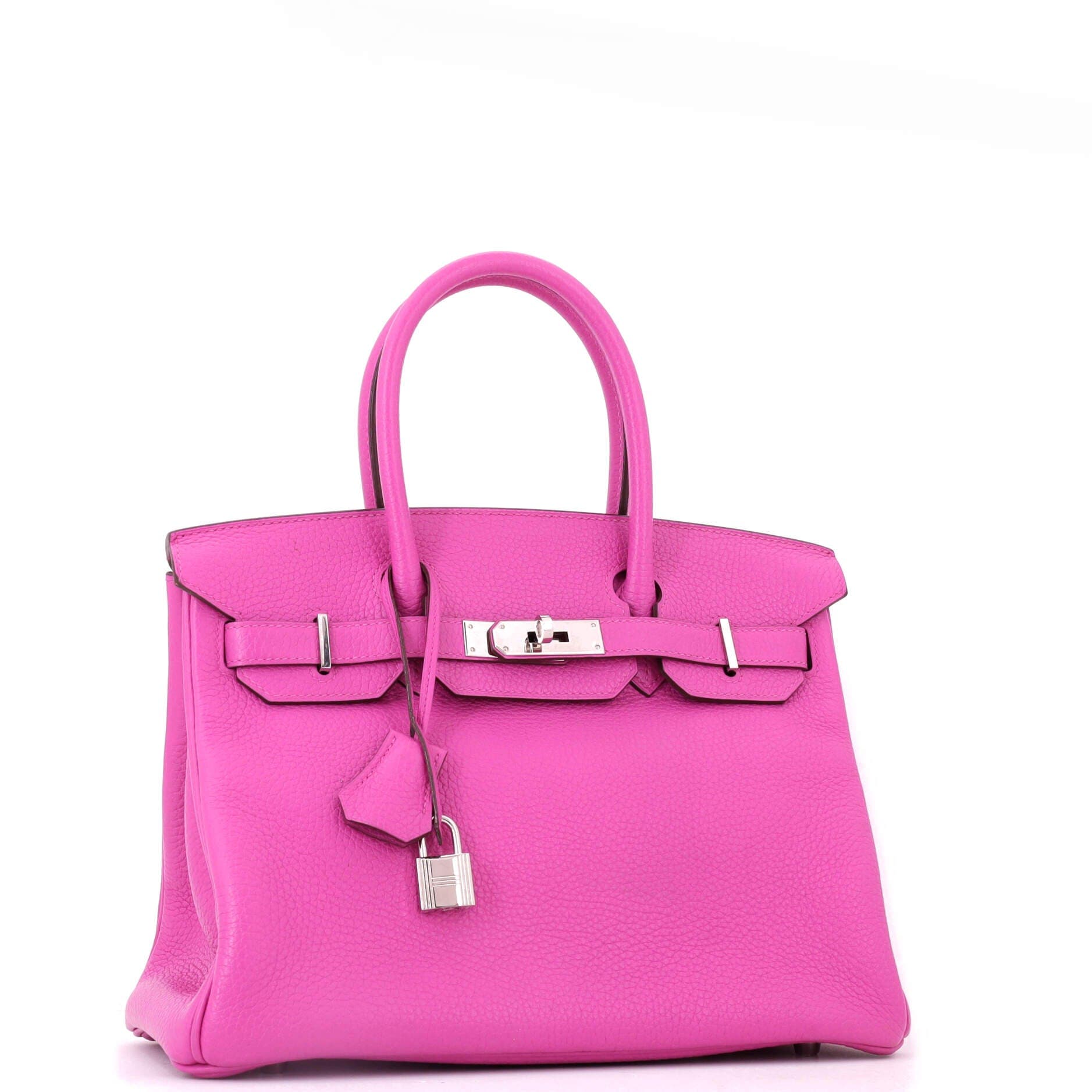 Birkin Handbag Pink Clemence with Palladium Hardware 30, Alternate, color, Rose Pourpre