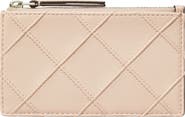 Tory Burch Fleming Quilted Zip Leather Card Case