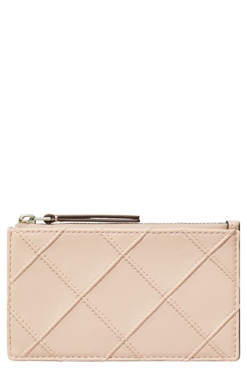 Tory Burch Fleming Quilted Zip Leather Card Case