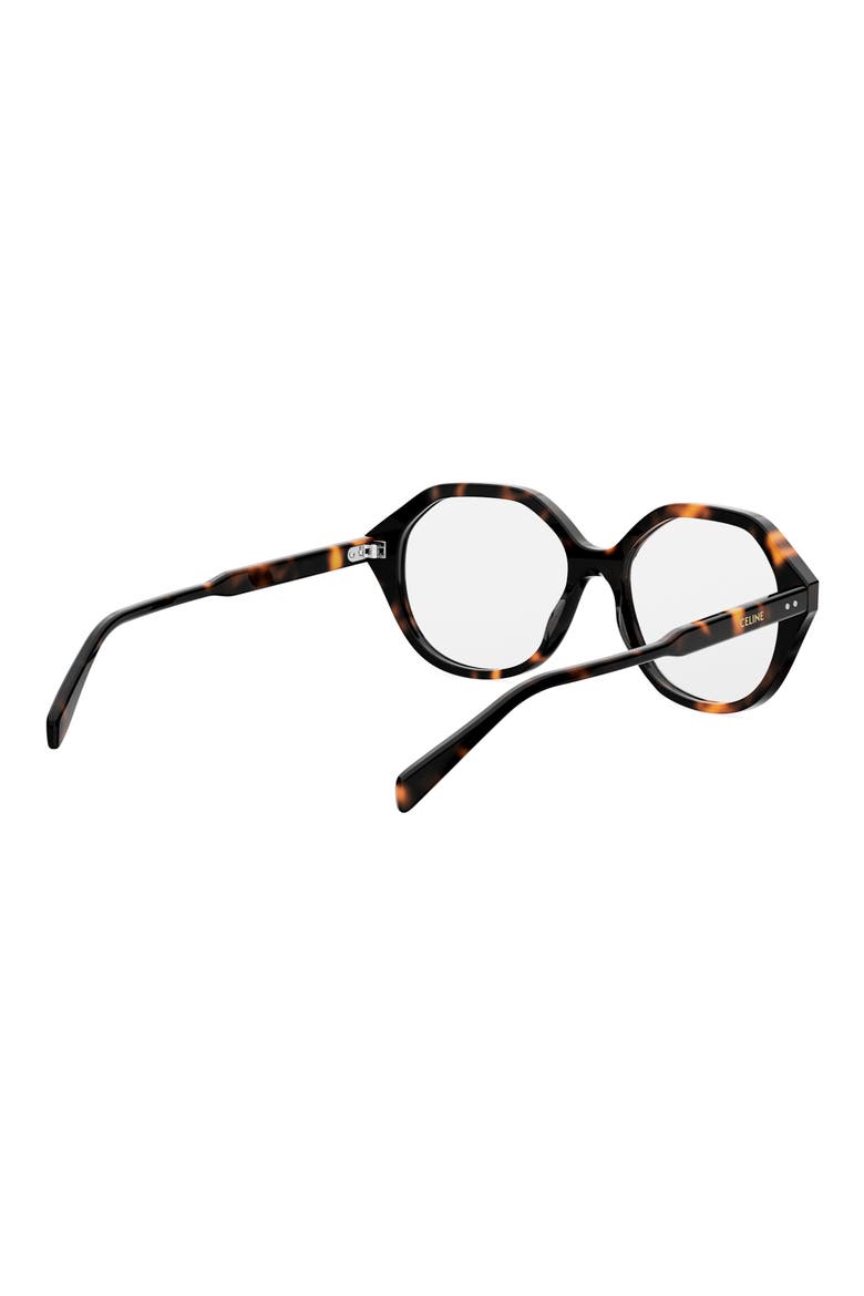54mm Geometric Eyeglasses, Alternate, color, DARK HAVANA