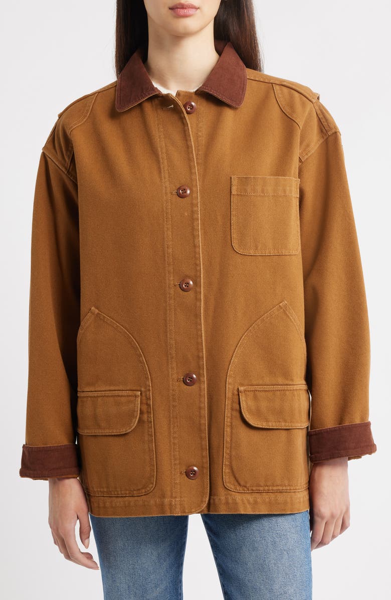 DÔEN Pascual Barn Jacket, Alternate, color, Willow Bark