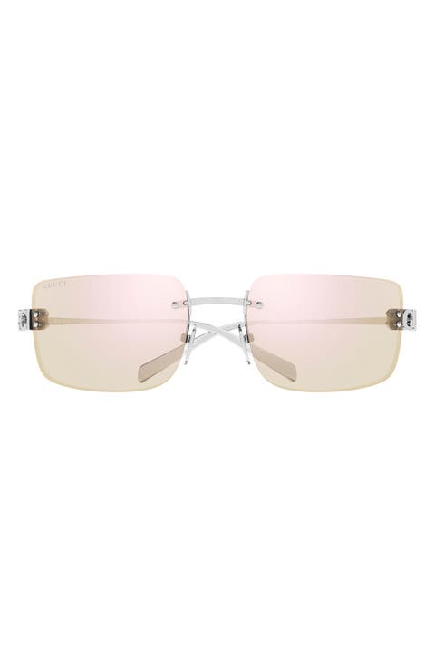61mm Rectangular Sunglasses
