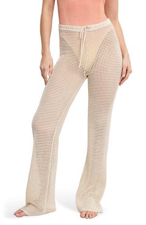 Open Knit Cover-Up Pants (Regular & Plus)