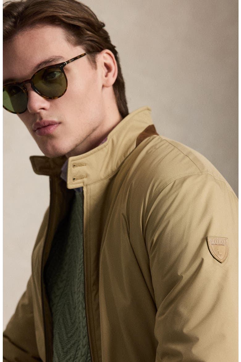 Performance Gabardine Bomber Jacket, Alternate, color, KHAKI