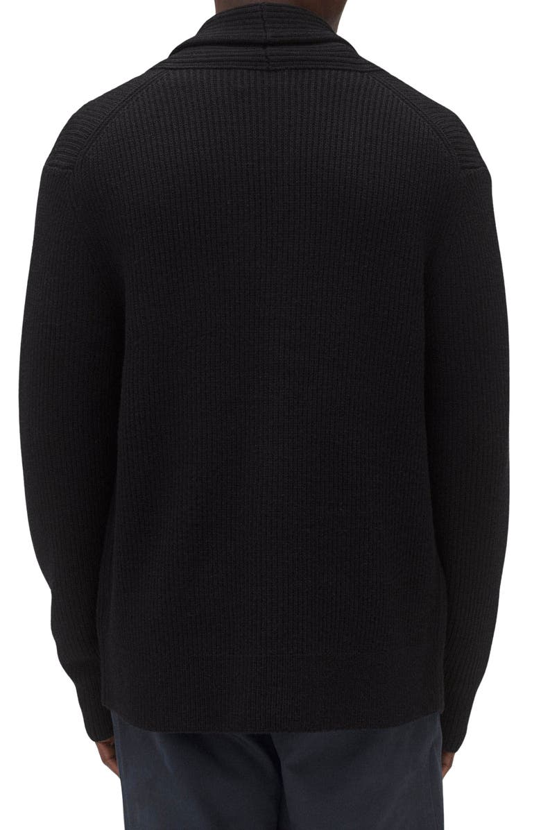 Reigning Champ Vinnie Rib Shawl Collar Merino Wool Cardigan, Alternate, color,