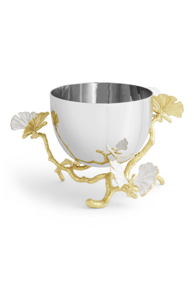 Butterfly Ginkgo Nut Bowl, Main, color, SILVER/ GOLD