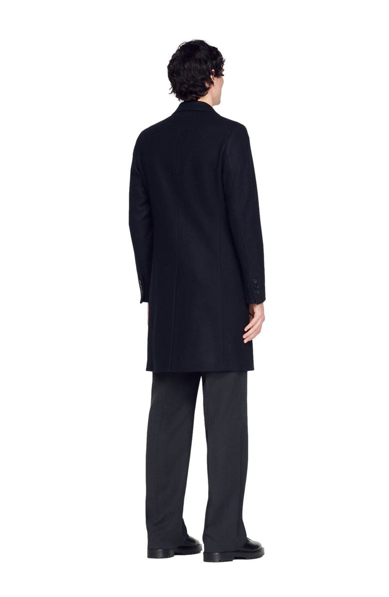 SANDRO Wool and cashmere coat, Alternate, color, 