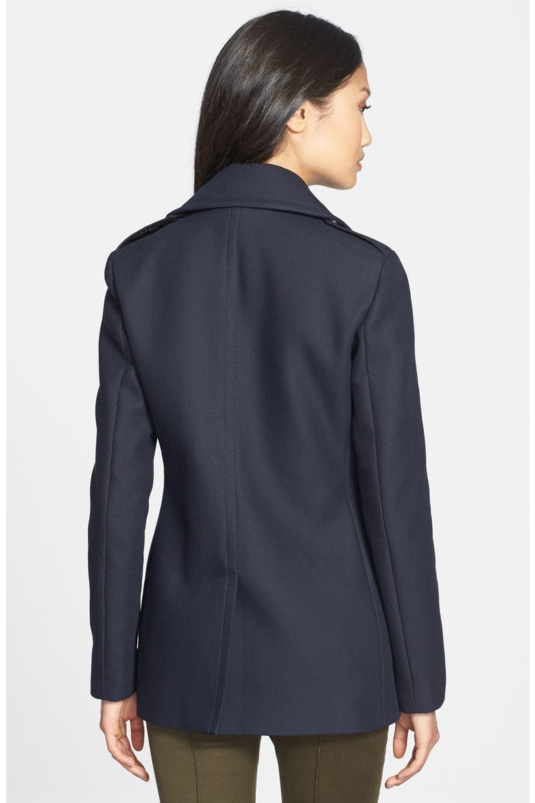 'Tumblebridge' Cotton Peacoat, Alternate, color, NAVY