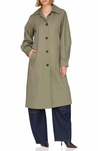 Avec Les Filles Stripe Back Balloon Sleeve Coat