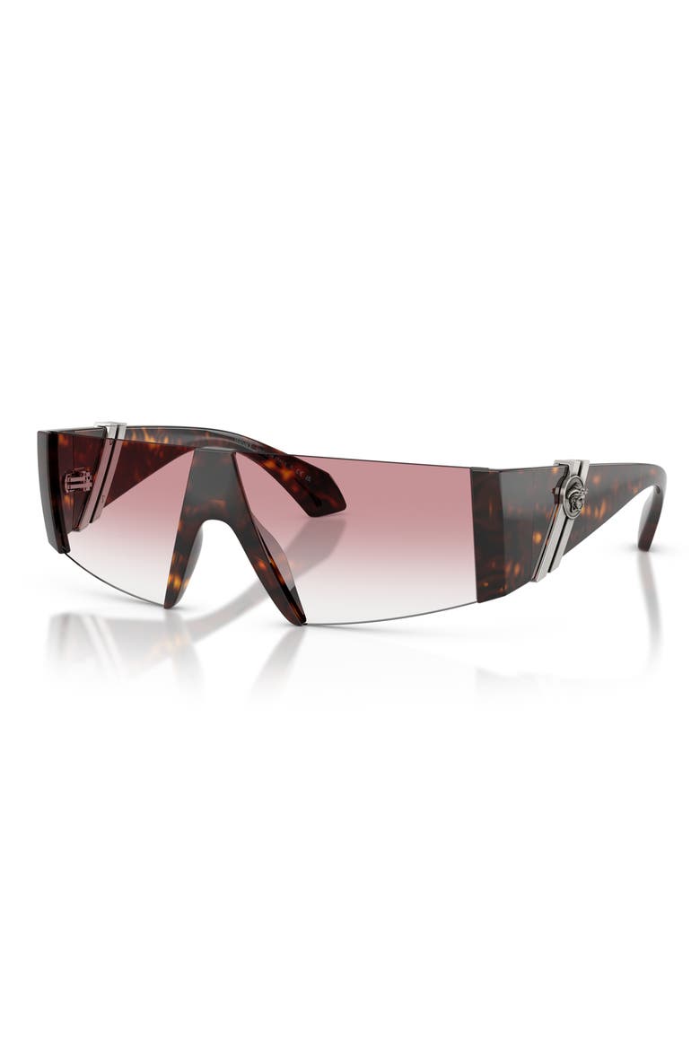 136mm Rectangular Sunglasses, Alternate, color, HAVANA / CLEAR GRADIENT PINK