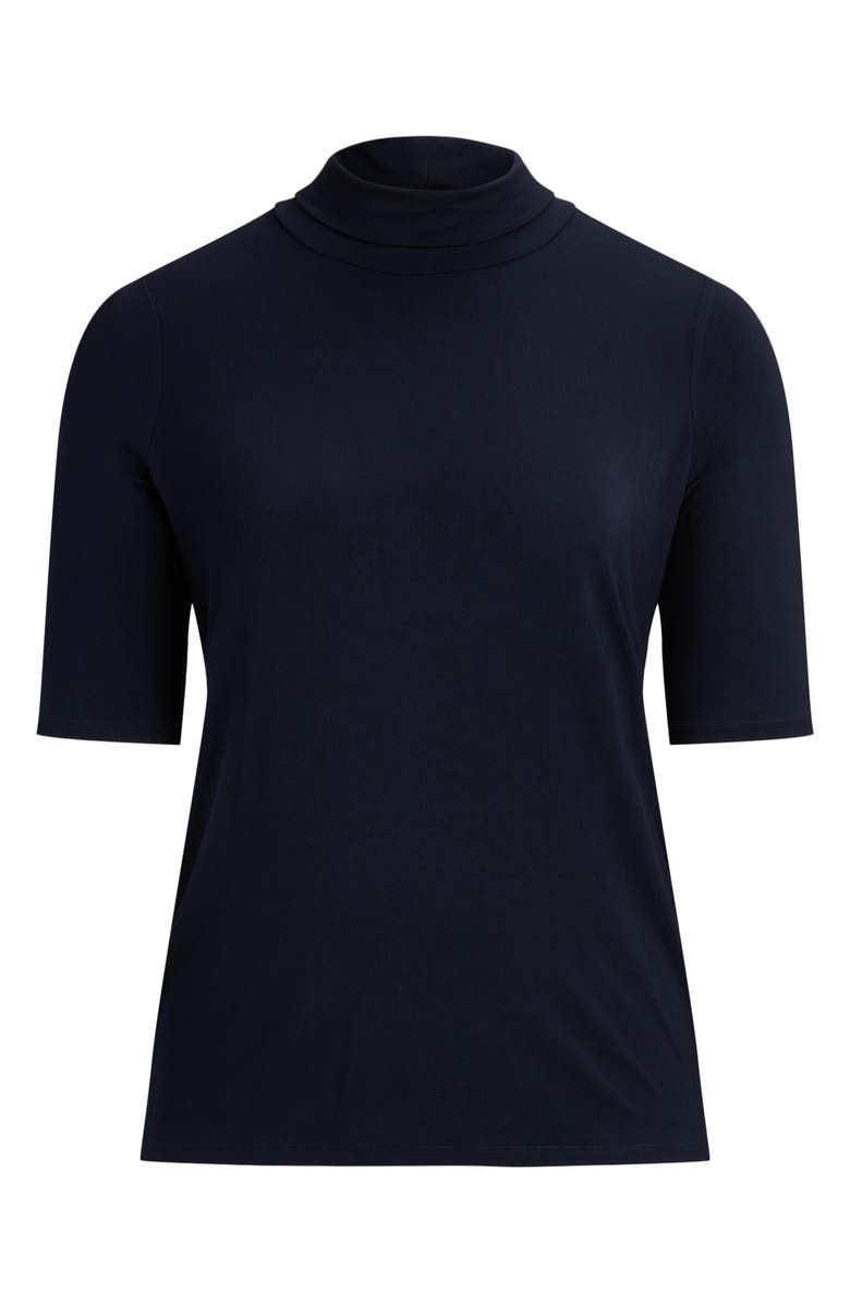 Lauren Ralph Lauren Scrunch Neck Top, Alternate, color, Lauren Navy