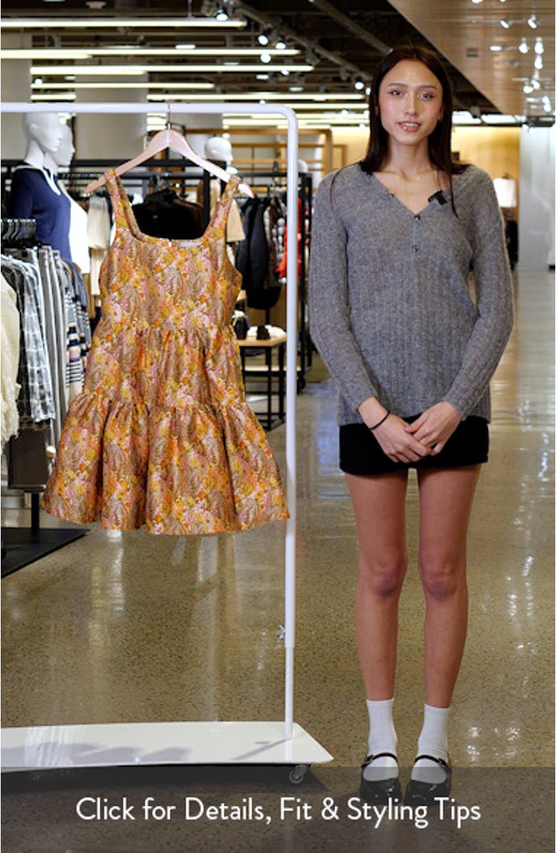 Garden Brocade Fit & Flare Minidress, sales video thumbnail