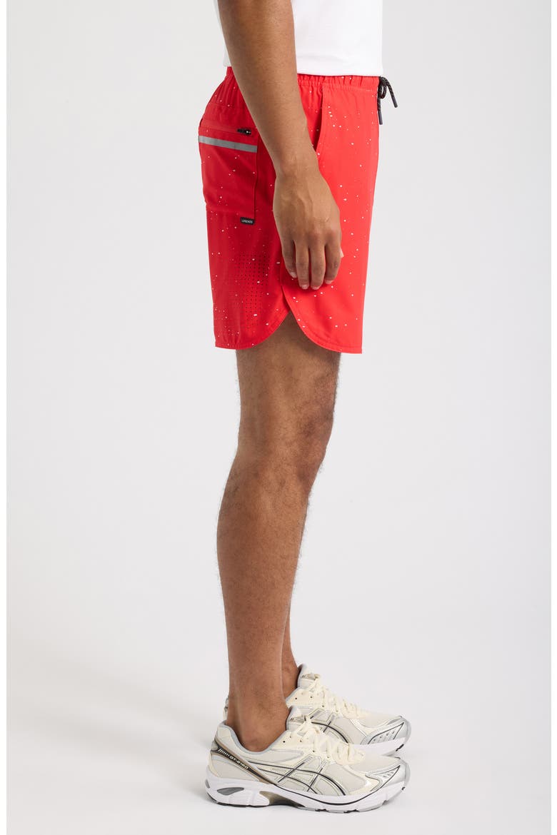 Luka 7-Inch Lined Performance Shorts, Alternate, color, RED/WHITE SPLATTER