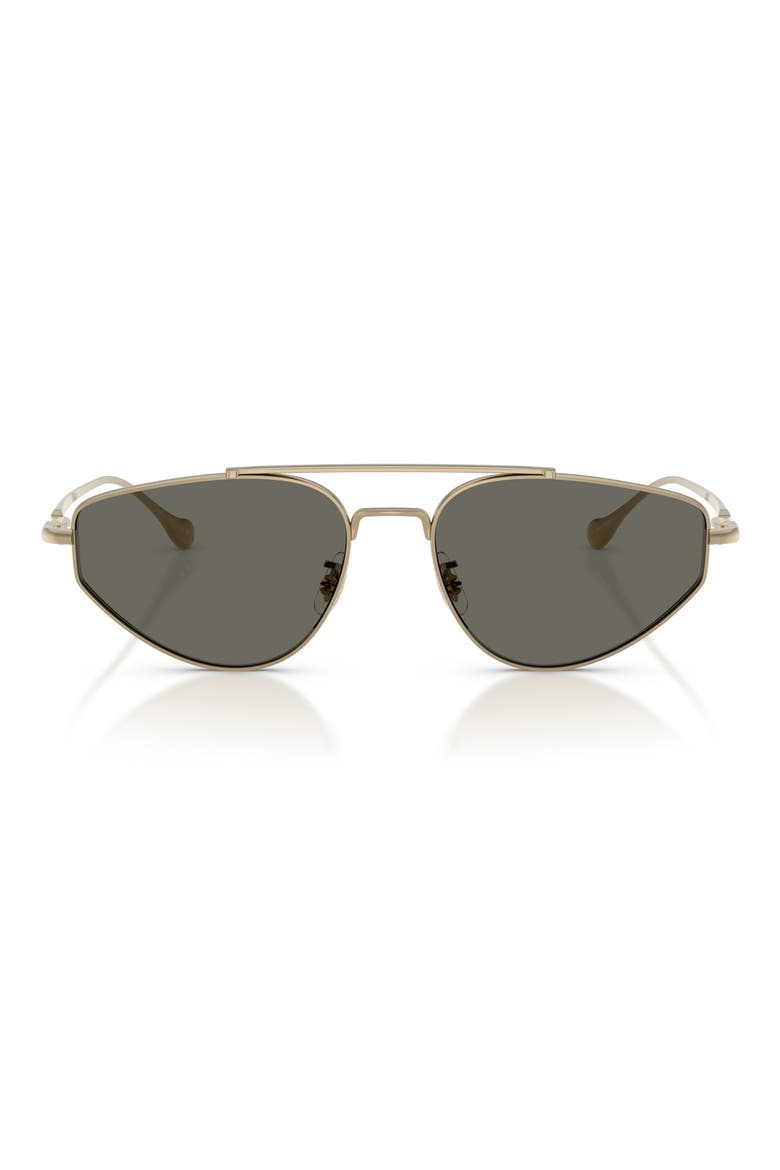 56mm Jil Sander Edition 5 Irregular Sunglasses, Main, color, GOLD / CARBON GREY