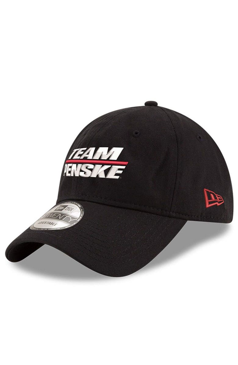 New Era Men's New Era Black Team Penske Enzyme Washed 9TWENTY Adjustable Hat, Main, color, 