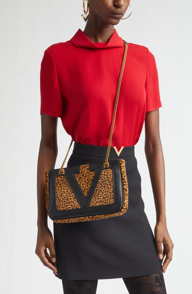 Valentino Garavani Small Viva Superstar Genuine Calf Hair Tote, Alternate, color, Tan