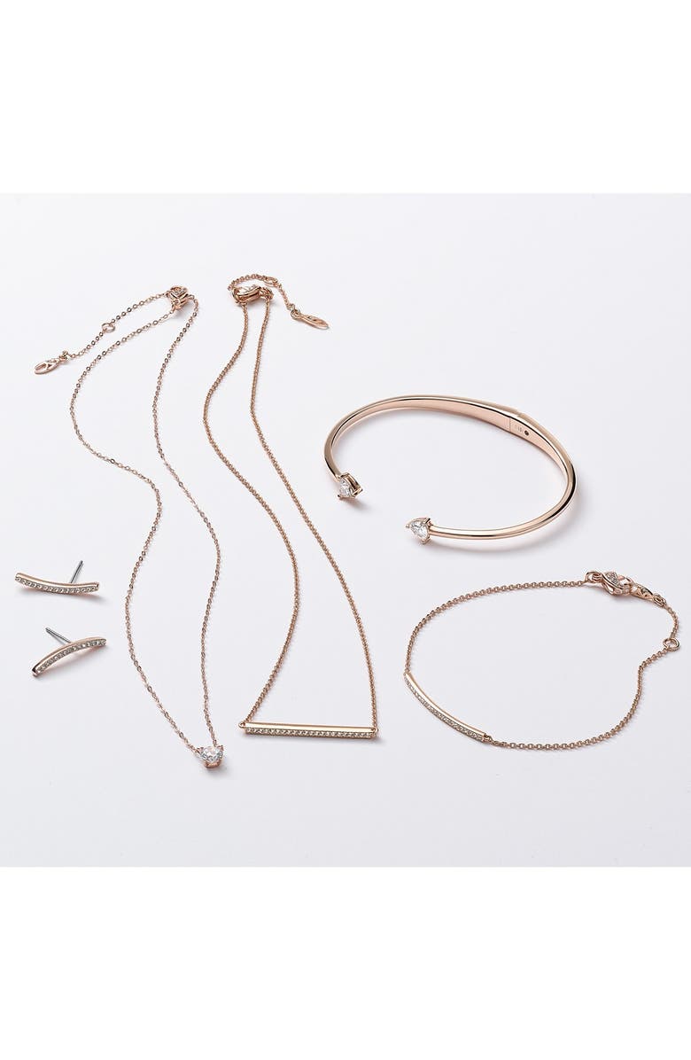 Nadri Pavé Curved Bar Stud Earrings, Alternate, color, 