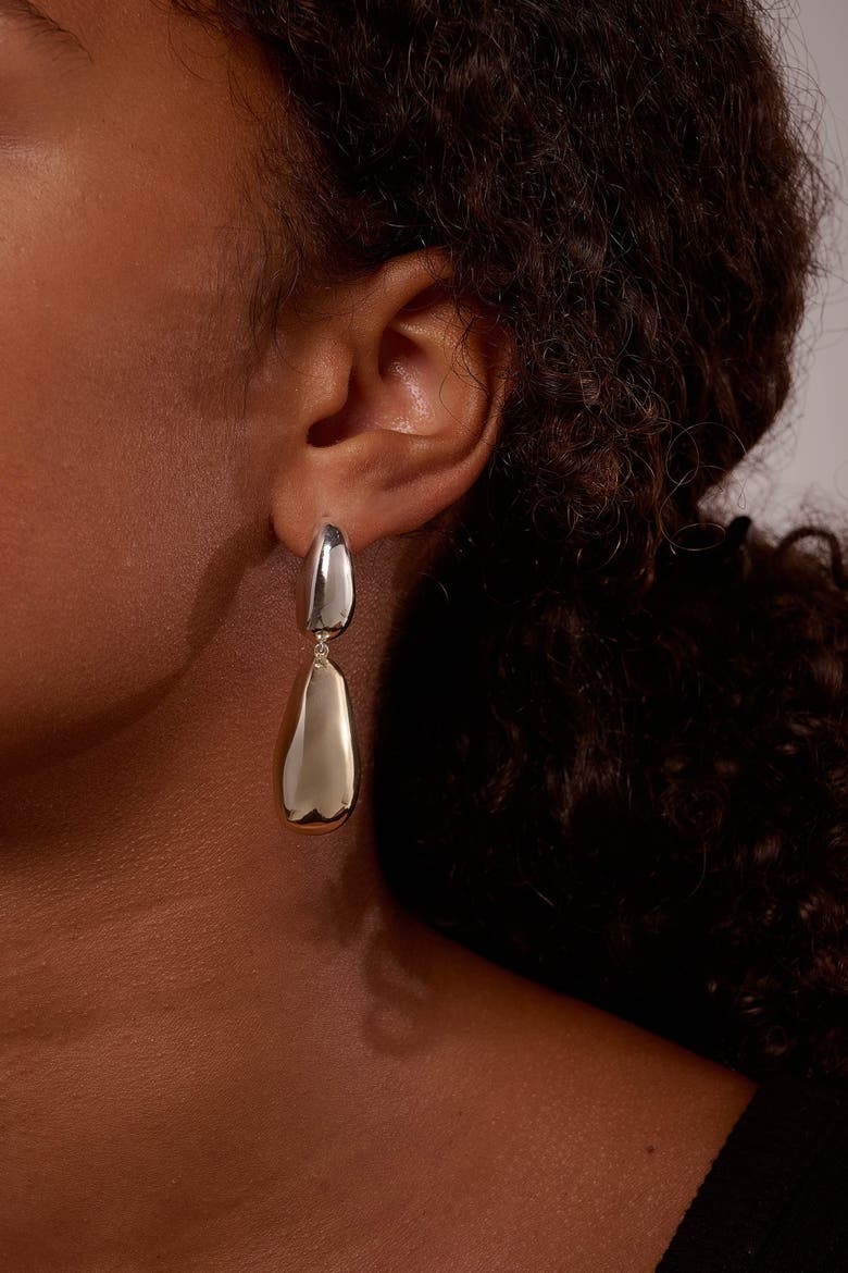 Hampstead Earrings, Alternate, color, Two Tone Finish