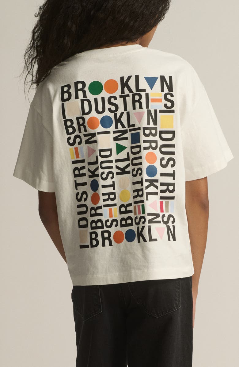 Brooklyn Industries Logo Cotton Graphic T-Shirt, Alternate, color, Antique White