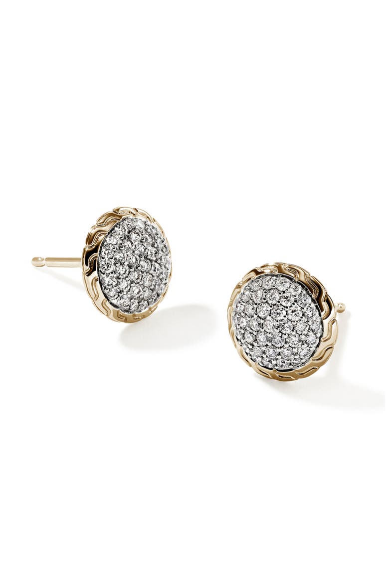 JH Essential Stud Earring, Gold, Sterling Silver, 7MM, Alternate, color, GOLD