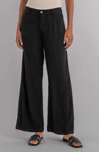 Meg High Waist Linen Blend Wide Leg Pants