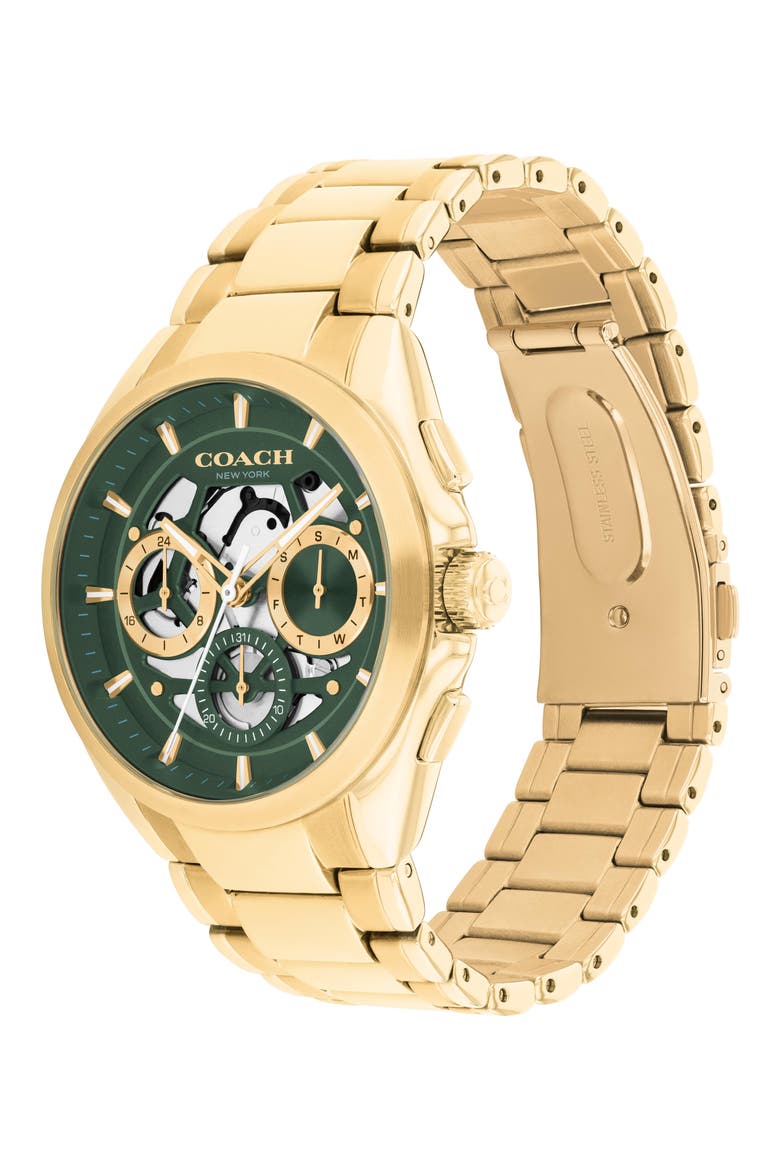 Jackson Bracelet Chronograph Watch, 41.5mm, Alternate, color, GOLD