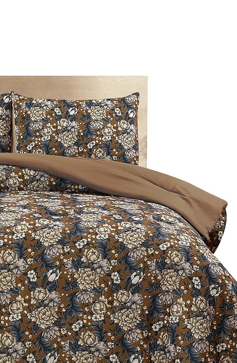 Scotch & Soda 3-Piece Full/Queen Floral Comforter & Sham Set, Alternate, color, Multi Brown