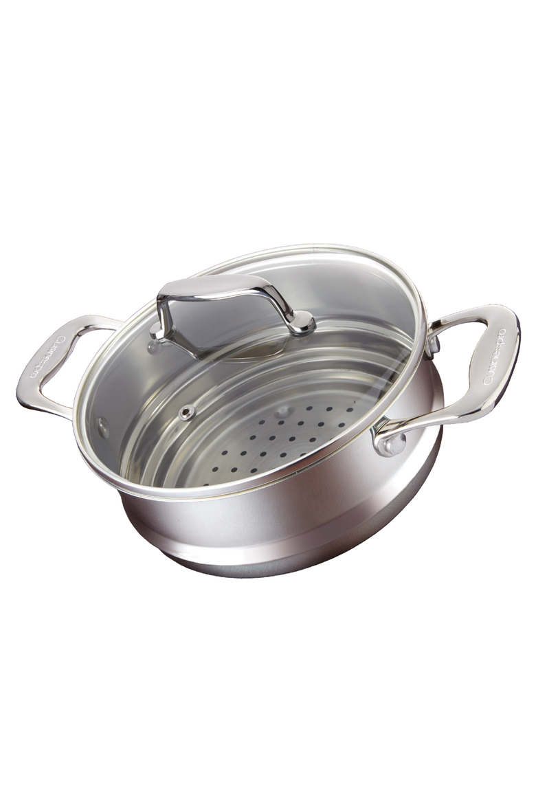 iconiX™ Steamer Insert with Lid, Main, color, SILVER