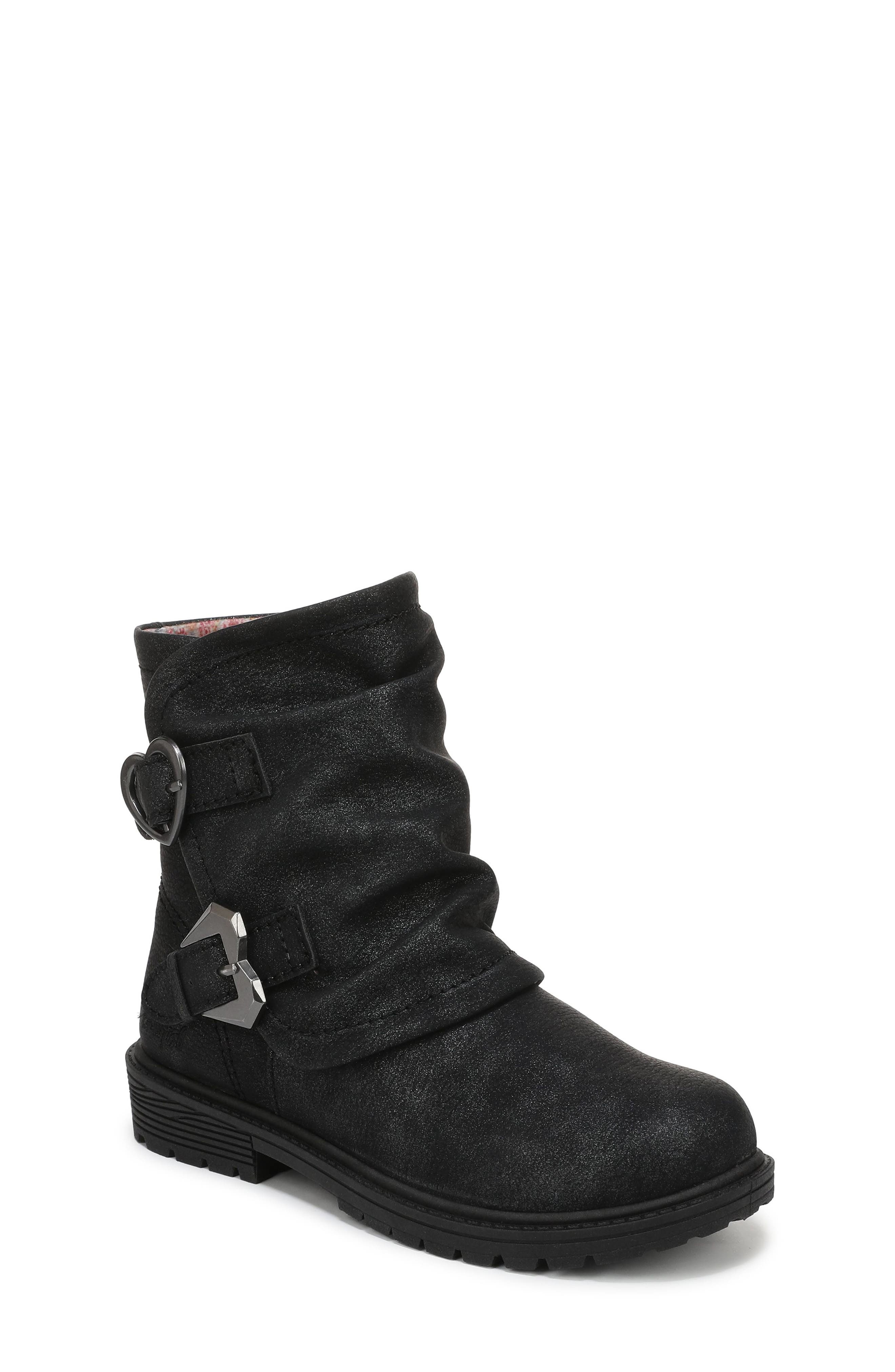 Kids' Venice Faux Leather Boot, Main, color, BLACK FAUX LEATHER