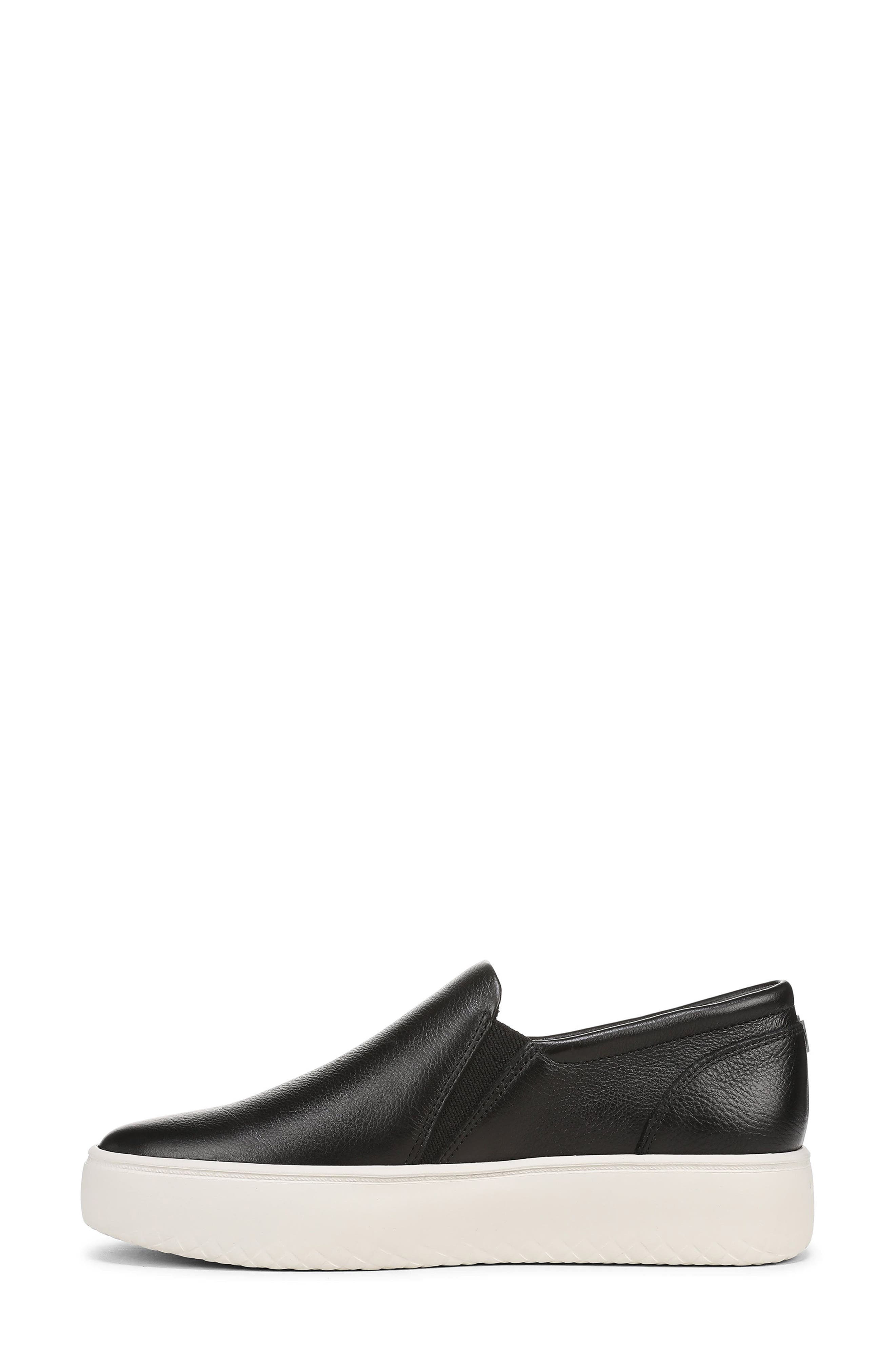Ellen Slip-On Platform Sneaker, Alternate, color, BLACK LEATHER