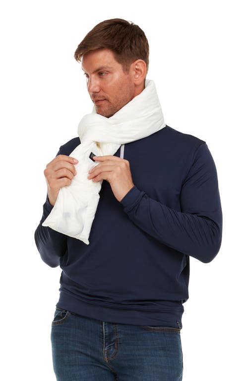 Helios The Heated Coat Paffuto Heated Scarf In White