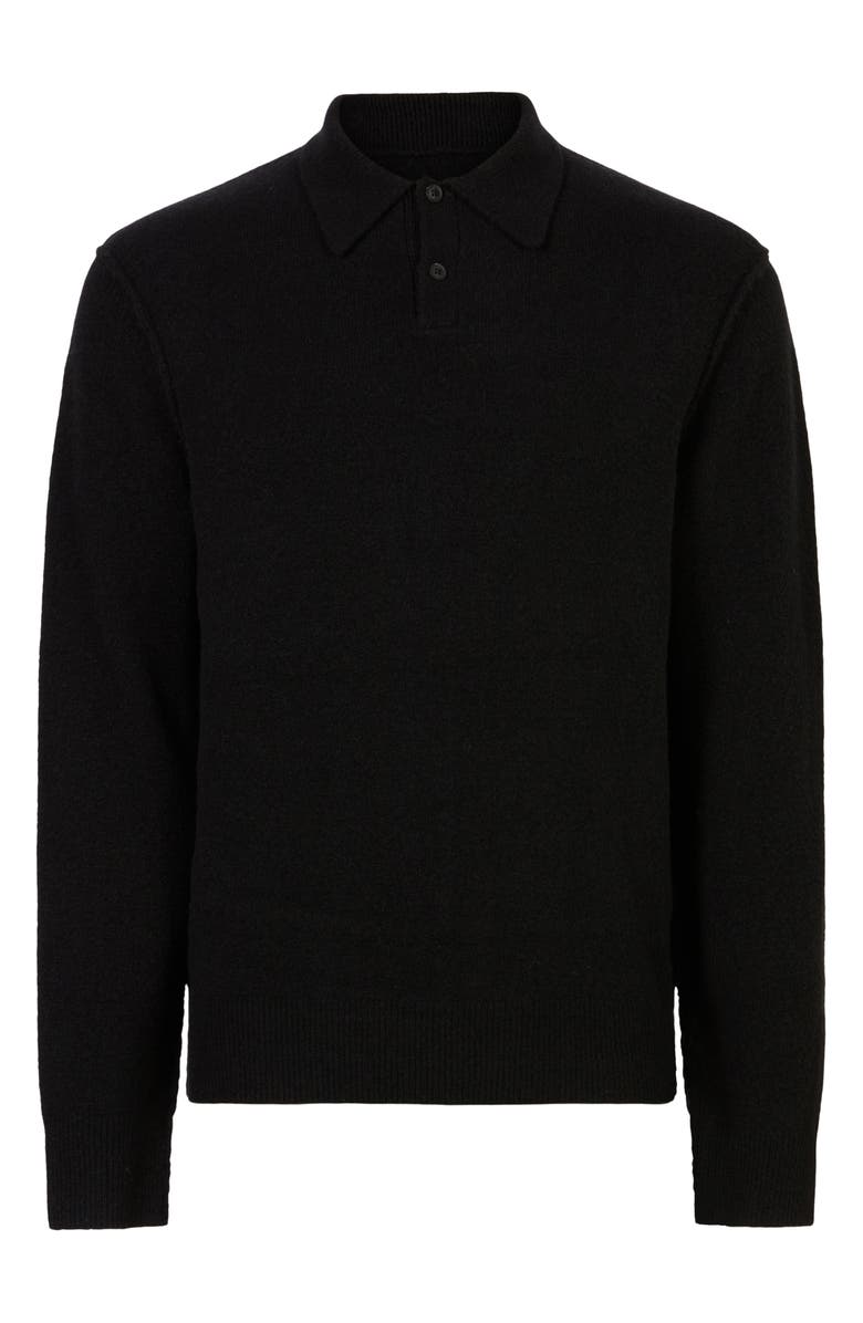 AllSaints Statten Long Sleeve Polo Sweater, Alternate, color, 