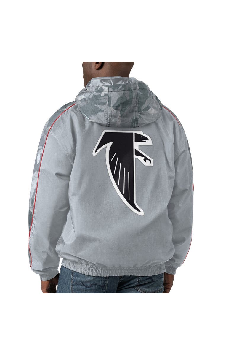 STARTER Men's Starter Gray Atlanta Falcons Thursday Night Gridiron Throwback Full-Zip Jacket, Alternate, color, Gray