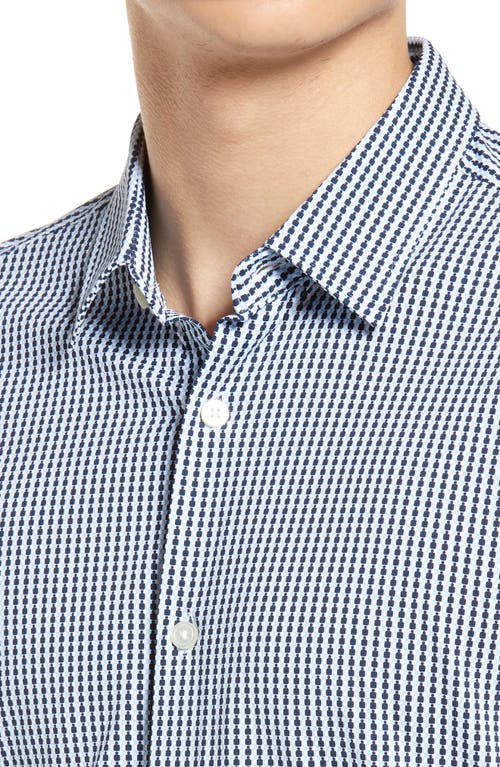 Hugo Boss Ronni Regular Fit Check Button-up Shirt In Blue