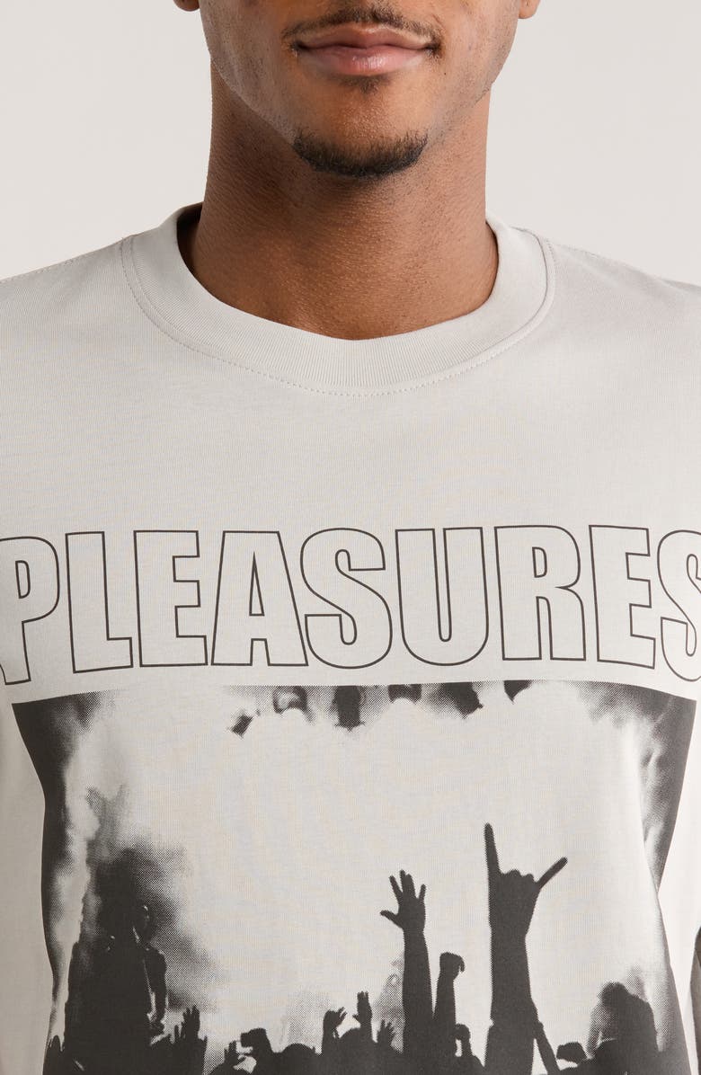 PLEASURES Incognito Cotton Graphic T-Shirt, Alternate, color, Silver