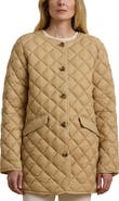 Lauren Ralph Lauren Contrast Lining Quilted Puffer Jacket
